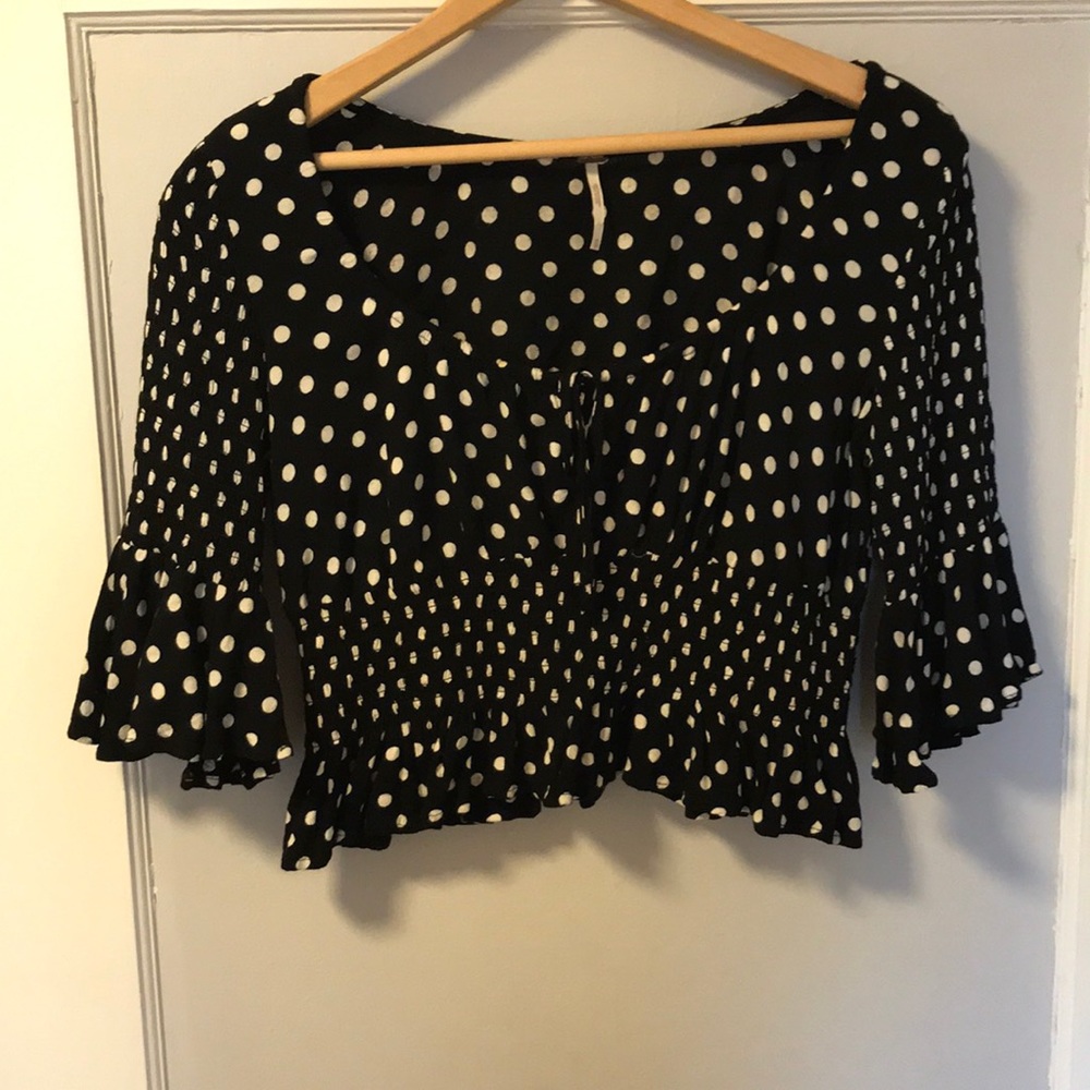 Free People polka dot blouse